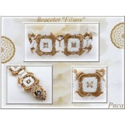 Cuentas de vidrio Tinos® par Puca® 4x10 mm Light Copper Mat x10g