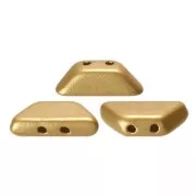 Cuentas de vidrio Tinos® par Puca® 4x10 mm Gold Mat x10g
