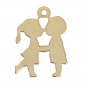 Dije fino Niño/Niña 18 mm de Gold filled |raw }}