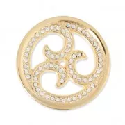 Cabuchón de metal con strass