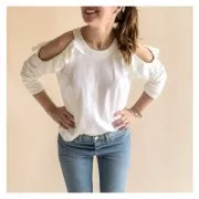 PatrónAime Comme Marie - Aime comme Maharani - chemisier épaule dénudée