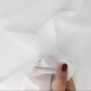Tela Muselina para bordado Lunéville confección de vestidos Blanco x10cm