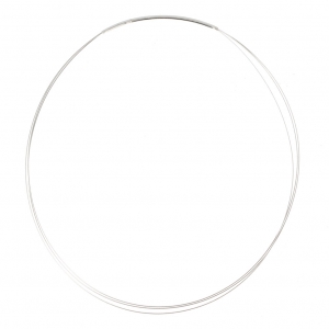 Gargantilla collar cable 42 cm Latón/rodiado x1