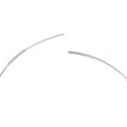 Gargantilla collar cable 42 cm Latón/rodiado x1