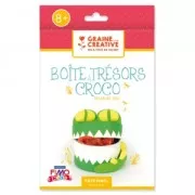 Kit de modelado fimo : Cajita de tresoro Croco que puedes hacer tú mismo
