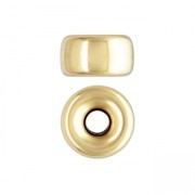 Perla redonda 6x3,5 mm - Oro laminado x1|raw }}