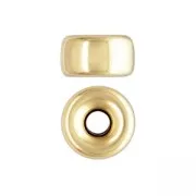 Perla redonda 6x3,5 mm - Oro laminado x1