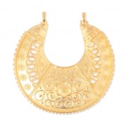 Colgante entrepieza 2 anillas media luna étnico 38 mm Dorado con oro fino|raw }}