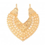 Colgante entrepieza 2 anillas corazón étnico 43 mm Dorado con oro fino|raw }}