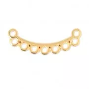 Entrepieza de metal con 9 anillas a personalizar 28,5 mm Dorado con oro fino