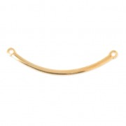 Entrepieza de metal tubo para pulsera 37x2 mm Dorado con oro fino|raw }}