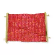 Terminal para tejido de cuentas 15x4 mm Chapado Plateado envejecido x1