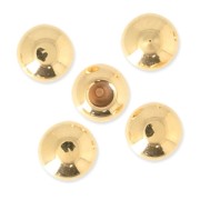 Terminales bola para cordón 2 mm Dorado con oro fino x10|raw }}