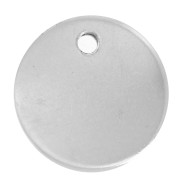 Dije ojo de la buena suerte resina epoxi 12 mm plateado antiguo