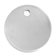 Dije ojo de la buena suerte resina epoxi 12 mm plateado antiguo