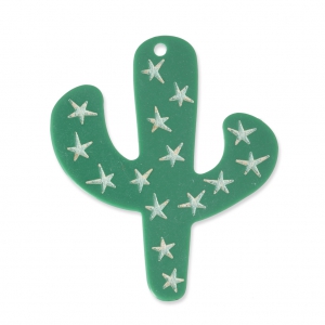 Colgante Tropical Cactus 59 mm - para hacer tus propios accesorios & Bisutería - Verde