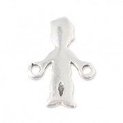 Entrepieza niño 2 anillas 17x13 mm  Chapado Plateado envejecido |raw }}