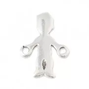 Entrepieza niño 2 anillas 17x13 mm  Chapado Plateado envejecido 