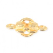 Entrepieza motivo cadena 2 anillas 12 mm Dorado con oro fino|raw }}