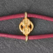 Entrepieza motivo cadena 2 anillas 12 mm Dorado con oro fino