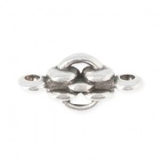 Entrepieza motivo cadena 2 anillas 12 mm  Chapado Plateado envejecido |raw }}