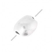 Cuentas irregulares 7x6 mm Chapado Plateado Envejecido x5