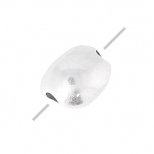 Cuentas irregulares 7x6 mm Chapado Plateado Envejecido x5