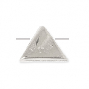 Cuenta de metal triangular 7 mm Chapado Plateado envejecido