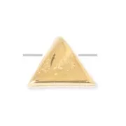 Cuenta de metal triangular 7 mm Dorado con oro fino