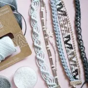 Hilo de algodón encerado wax para macramé - Kesi Art - 1 mm Phosphore x 20 m