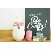 Hilo de algodón encerado wax para macramé - Kesi Art - 1 mm Phosphore x 20 m