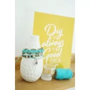 Hilo de algodón encerado wax para macramé - Kesi Art - 1 mm Phosphore x 20 m