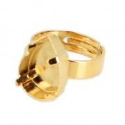 Base anillo para cabuchón PureCrystal 4320 18x13 mm dorado x1|raw }}