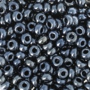 Cuentas de Rocalla Preciosa 7/0 3,5 mm - Jet Hematite x10 g