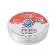 Cordón elástico Stretch Magic de 0,7 mm - Transparente x25m