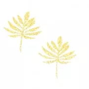 Motivos thermoadesivos Miniaturas Mme Mlle 36 mm Hoja Tropical x20