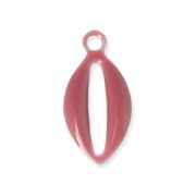 Dije concha de metal resina epoxi 10 mm Granate x 8|raw }}