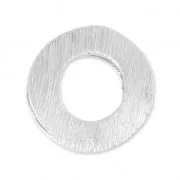 Joyería elegante colgante 19 mm para polaris 8 y 10 mm plateado satinado