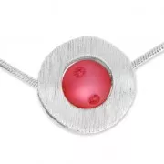 Joyería elegante colgante 19 mm para polaris 8 y 10 mm plateado satinado