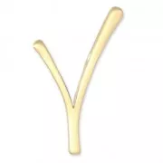 Joyería elegante colgante V 44x29 mm para polaris o redonda de 10 mm dorado satinado