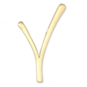 Joyería elegante colgante V 44x29 mm para polaris o redonda de 10 mm dorado satinado