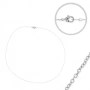 Gargantilla fina para Miyuki Delica 11/0 con eslabón ovalado 0,8x1 mm x 45 cm