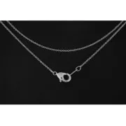 Gargantilla fina para Miyuki Delica 11/0 con eslabón ovalado 0,8x1 mm x 45 cm