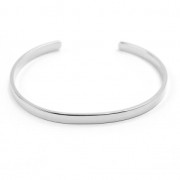 Pulsera jonc de láton a personalizar 4,1x150 mm rodiado|raw }}