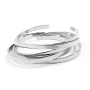 Pulsera jonc de láton a personalizar 4,1x150 mm rodiado