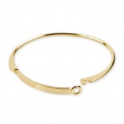 Pulsera jonc de láton con placa a personalizar 4x190 mm dorado