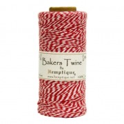 Bobina de 125 metros de cordel Bakers Twine 1 mm Blanco/Rojo|raw }}
