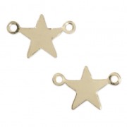 Entrepiezas finas Estrellas 2 anillas 11,5x7 mm Gold filled x2|raw }}