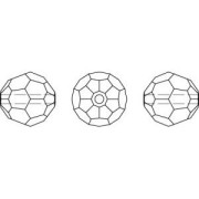 Cuentas redondas PureCrystal 5000 4 mm - Diamante negro x20