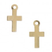 Dijes finos cruces 10  mm de Gold filled x2|raw }}